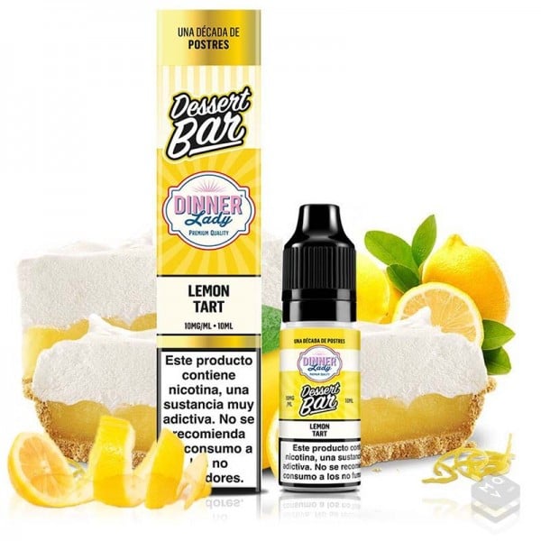 NICOTINE SALTS LEMON TART DESSERT BAR DINNER LADY 10ML VAPE