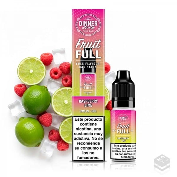 SALES DE NICOTINA RASPBERRY LIME FRUIT FULL DINNER LADY 10ML