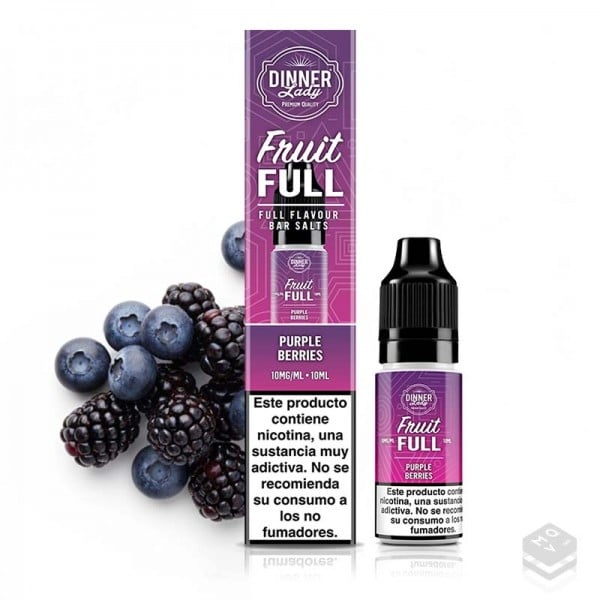 NICOTINE SALTS PURPLE BERRIES FRUIT FULL DINNER LADY 10ML VAPE