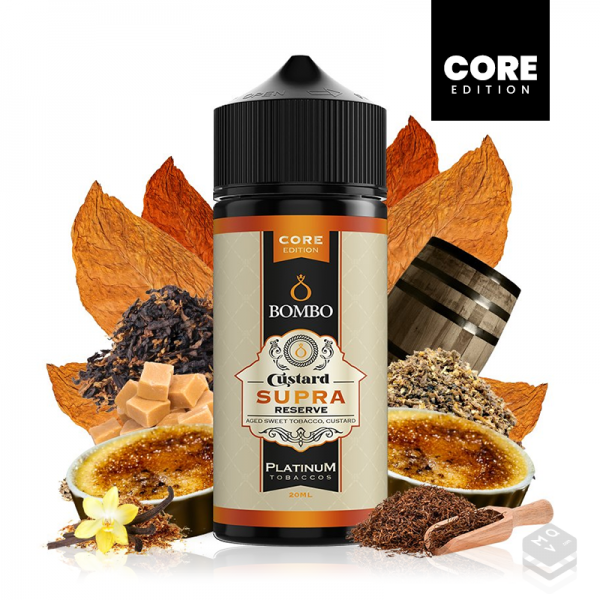 AROMA CUSTARD SUPRA RESERVE PLATINUM TOBACCOS BY BOMBO CORE EDITION 20ML LONGFILL