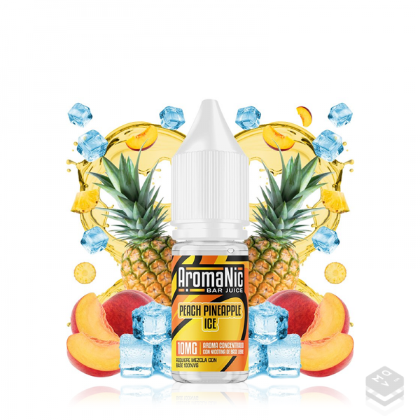 FLAVOUR PEACH PINEAPPLE ICE ELIQUID AROMANIC 10ML MINILONGFILL