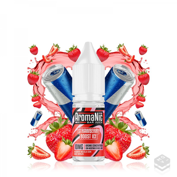 FLAVOUR STRAWBERRY BOOST ICE ELIQUID AROMANIC 10ML MINILONGFILL
