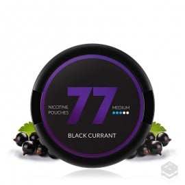 NICOTINE POUCHES BLACKCURRANT MEDIUM 77 NICOTINE POUCHES