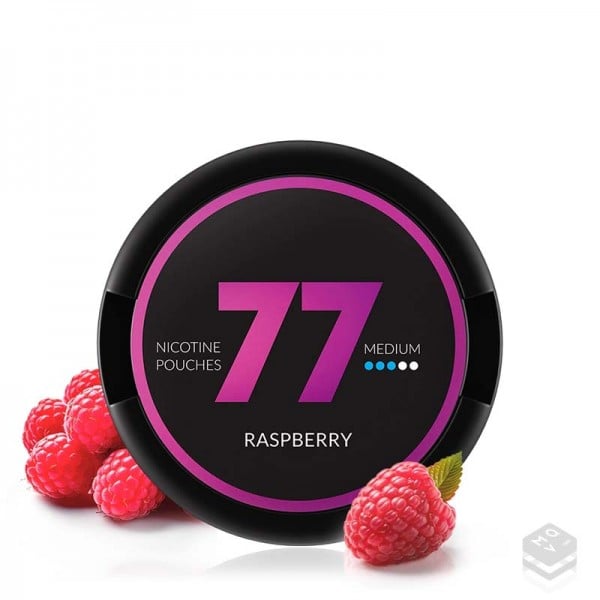 BOLSITA DE NICOTINA RASPBERRY ICE MEDIUM 77 NICOTINE POUCHES