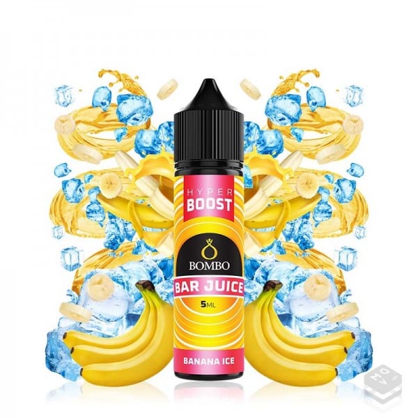 FLAVOUR BANANA ICE BAR JUICE HYPER BOOST BOMBO ELIQUIDS 5ML LONGFILL