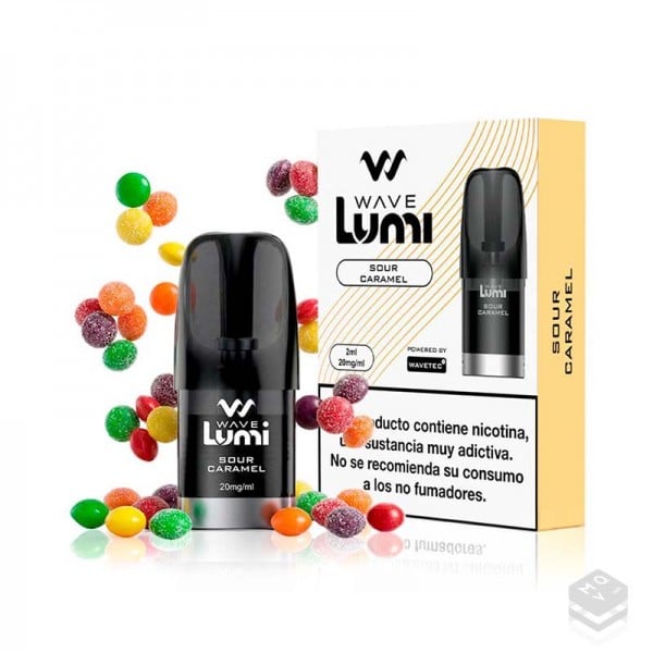 CARTUCHO PRECARGADO WAVE LUMI SOUR CARAMEL BUD VAPE