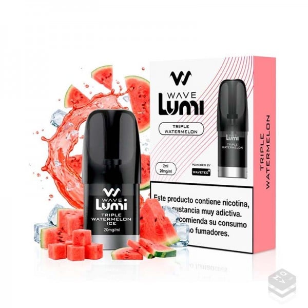 CARTUCHO PRECARGADO WAVE LUMI TRIPLE WATERMELON BUD VAPE