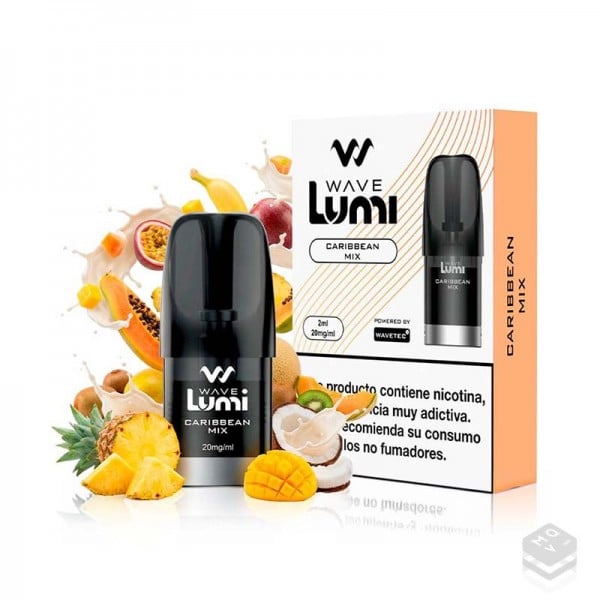 CARTUCHO PRECARGADO WAVE LUMI CARIBBEAN MIX BUD VAPE