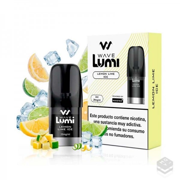 PRE-FILLED CARTRIDGES WAVE LUMI LEMON LIME ICE BUD VAPE