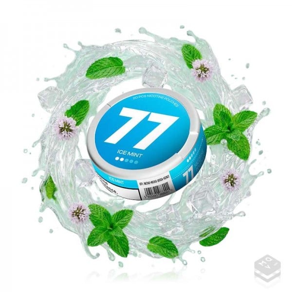 NICOTINE POUCHES ICE MINT 77 NICOTINE POUCHES