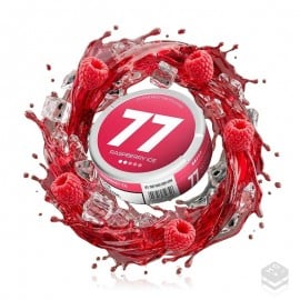 NICOTINE POUCHES RASPBERRY ICE 77 NICOTINE POUCHES