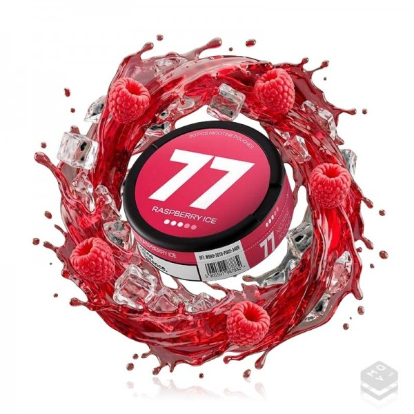 BOLSA DE NICOTINA RASPBERRY ICE 77 NICOTINE POUCHES