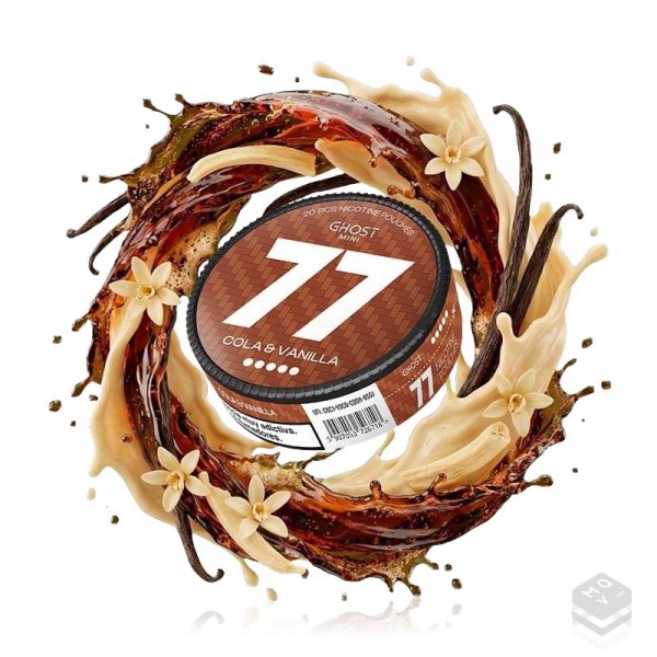 BOLSA DE NICOTINA COLA VANILLA GHOST MINI 77 NICOTINE POUCHES