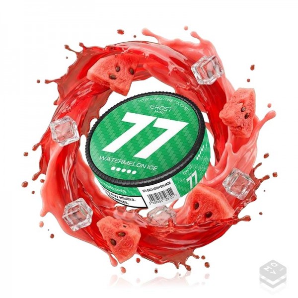 BOLSA DE NICOTINA WATERMELON ICE GHOST MINI 77 NICOTINE POUCHES
