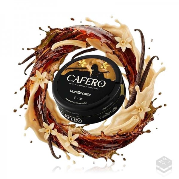 CAFFEINE POUCHES VANILLA LATTE CAFERO