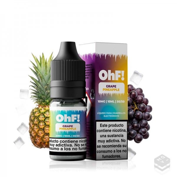 NICOTINE SALTS GRAPE PINEAPPLE ICE OHF! 10ML VAPE