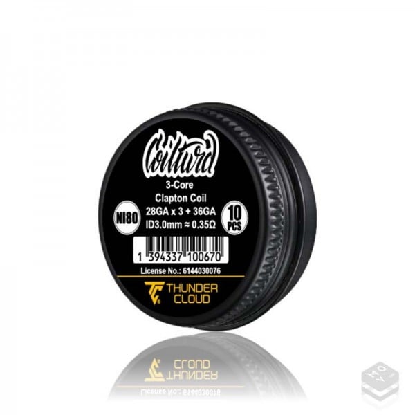 3CORE CLAPTON COILS NI80 0.35 THUNDERCLOUD X COILTURD
