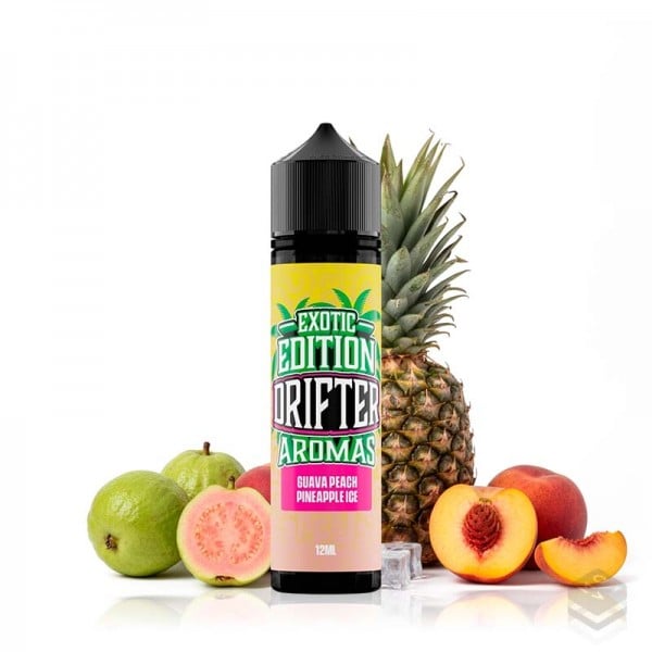 AROMA DRIFTER EXOTIC GUAVA PEACH PINEAPPLE ICE 12ML LONGFILL