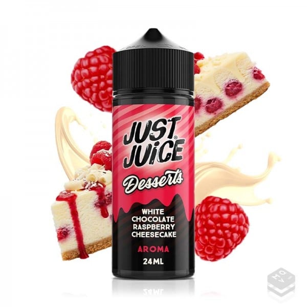 AROMA WHITE CHOCOLATE RASPBERRY CHEESECAKE JUST JUICE DESSERTS 24ML LONGFILL