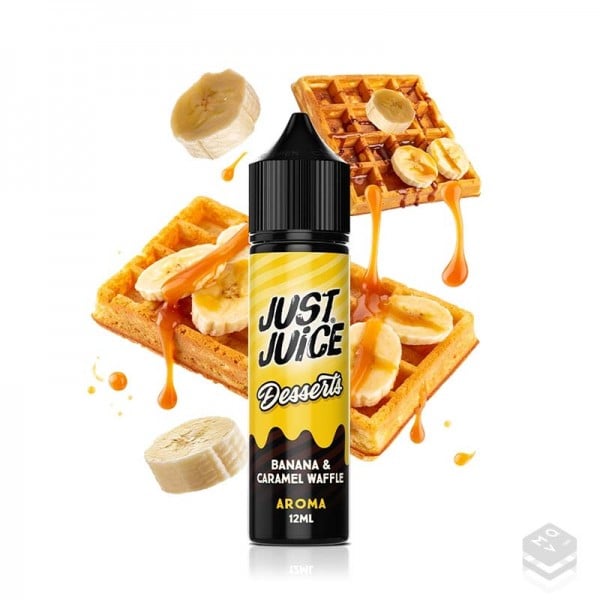 AROMA BANANA CARAMEL WAFFLE JUST JUICE DESSERTS 12ML LONGFILL