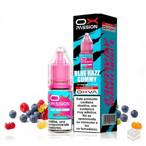 NICOTINE SALTS BLUE RAZZ GUMMY OXVA OX PASSION 10ML