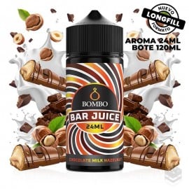 AROMA CHOCOLATE MILK HAZELNUT BAR JUICE BY BOMBO 24ML LONGFILL