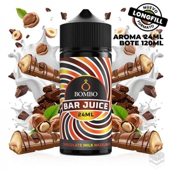 AROMA CHOCOLATE MILK HAZELNUT BAR JUICE BY BOMBO 24ML LONGFILL
