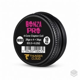 4CORE CLAPTON COILS NI80 0.25 THUNDERCLOUD X VAPING BOGAN