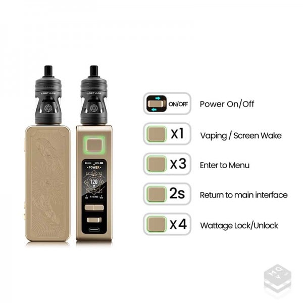 LOST VAPE CENTAURUS M120 MOD VAPE