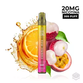 VAPER DESECHABLE AROMA KING COSMIC MAX LYCHEE PASSION FRUIT ORANGE 20MG