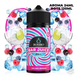 FLAVOUR GIN & BERRIES ICE BAR JUICE BY BOMBO 24 ML LONGFILL